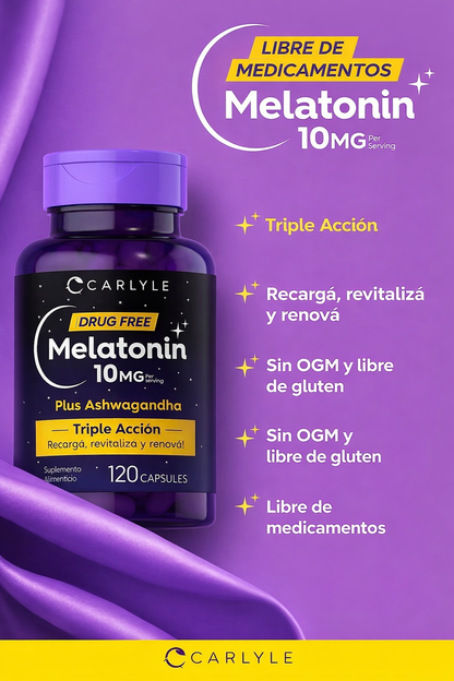 CARLYLE® | Melatonina Plus. Apoyo diario para el descanso profundo 🌙💤