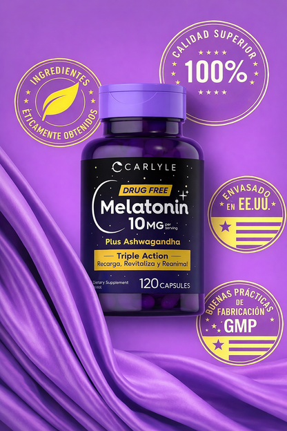 CARLYLE® | Melatonina Plus. Apoyo diario para el descanso profundo 🌙💤