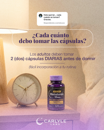 CARLYLE® | Melatonina Plus. Apoyo diario para el descanso profundo 🌙💤