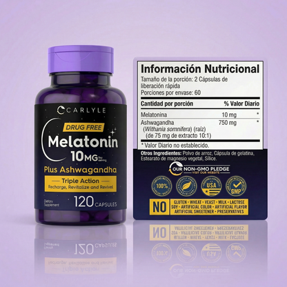 CARLYLE® | Melatonina Plus. Apoyo diario para el descanso profundo 🌙💤